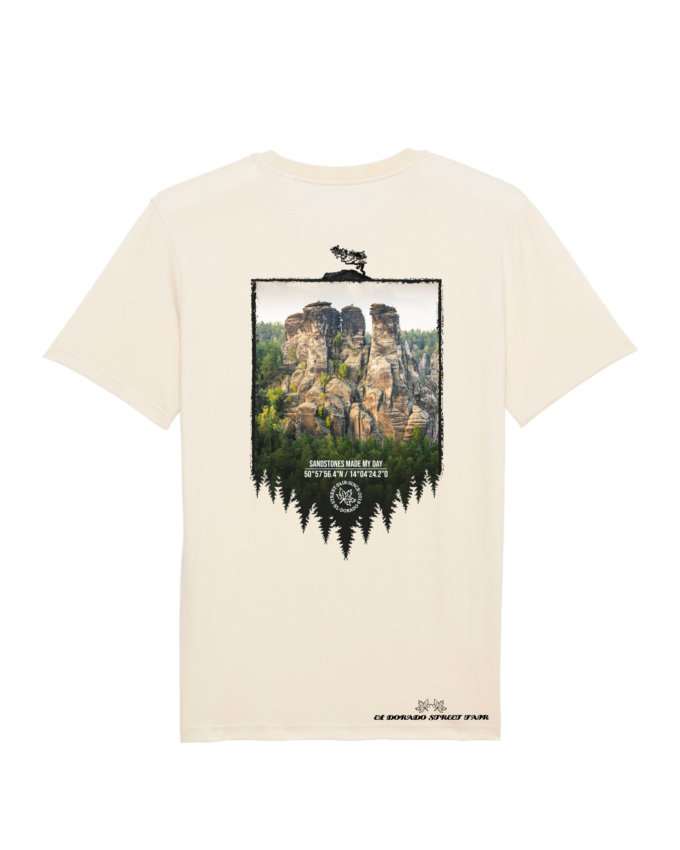 Sächsische Schweiz - Bio Herren/Unisex Shirt (Backprint)