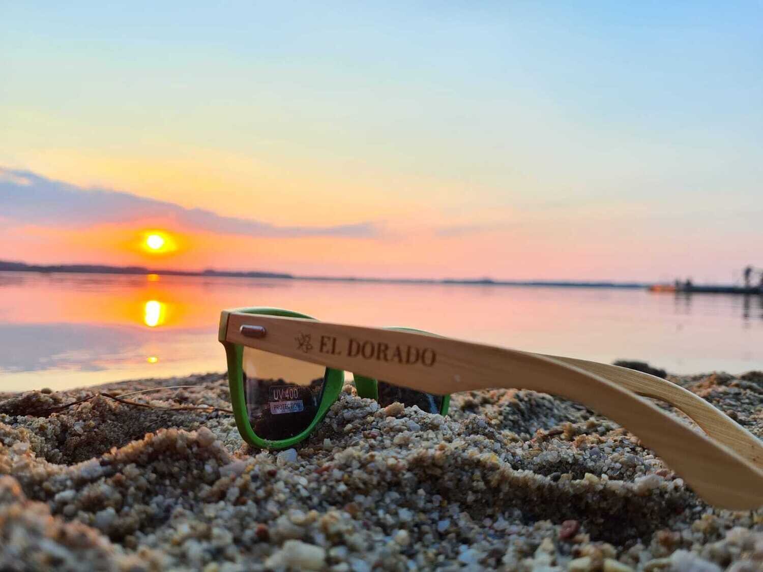 Eco Sonnenbrille Bambusbügel / Strohverbundstoffrahmen